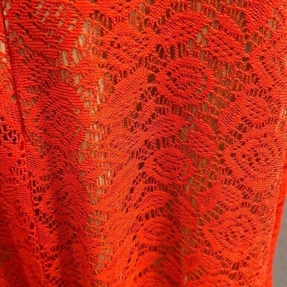 #450 black label Evan Picone, immediately orange/nude Lacey fit and flare size 4 - Picture 10 of 13